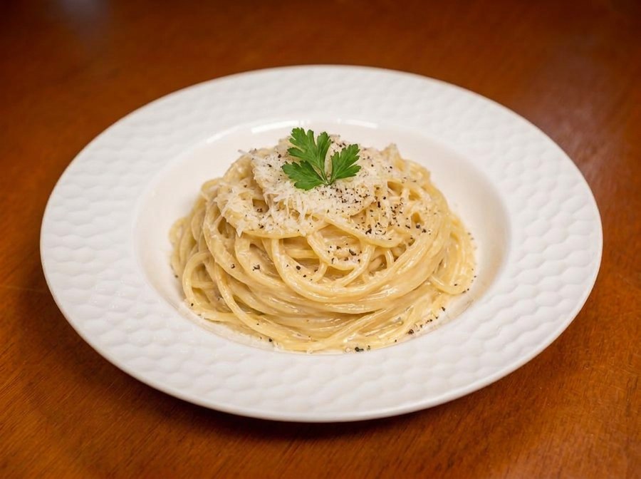 Espaguete no Grana Padano