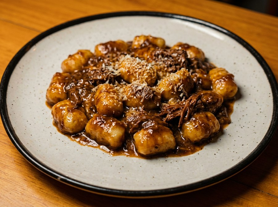 Nhoque Tradicional com Carne Assada